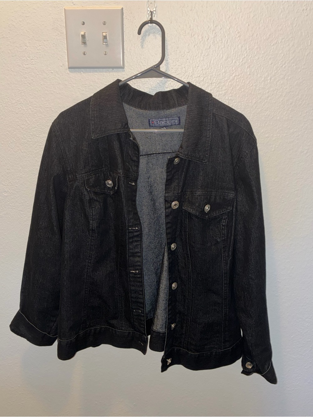 Baccini Dark Gray Denim Shirt Jacket